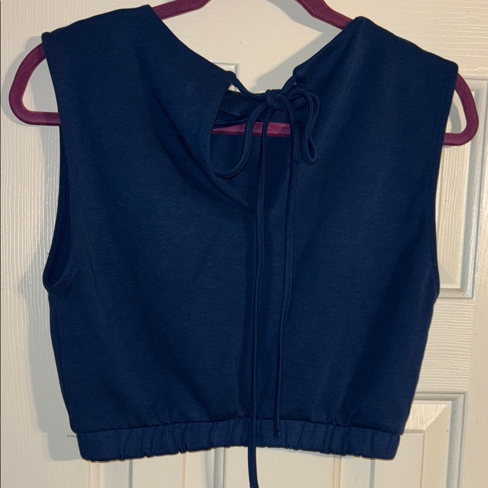 Zara Navy Blue Sleeveless Women's Top Medium NWOT - Picture 5 of 6